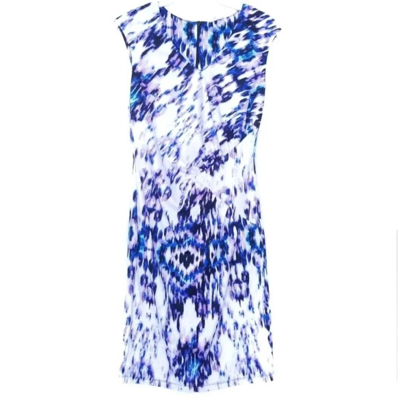 Calvin Klein Dress Size XS Multicolor Jersey Tie Dye Ruched Bodycon Mini - Picture 1 of 12